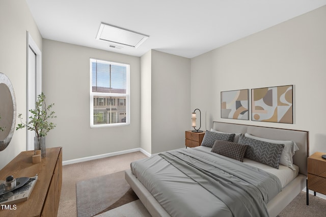 3 Windchime Ct, Durham, NC 27704 - carpeted bedroom featuring attic access and baseboards