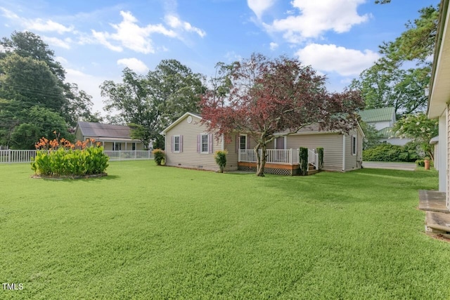 216 S Faison Ave, Faison, NC 28341 - view of yard featuring a deck
