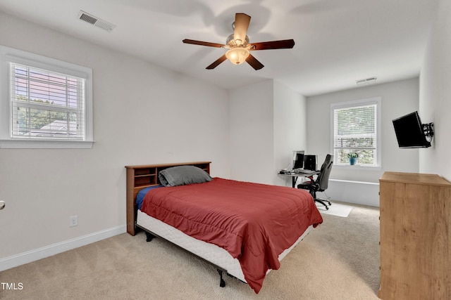 1725 River Club Way, Franklinton, NC 27525 - carpeted bedroom featuring a desk and a ceiling fan