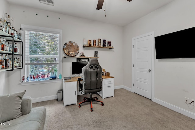 1725 River Club Way, Franklinton, NC 27525 - office space with ceiling fan and light colored carpet