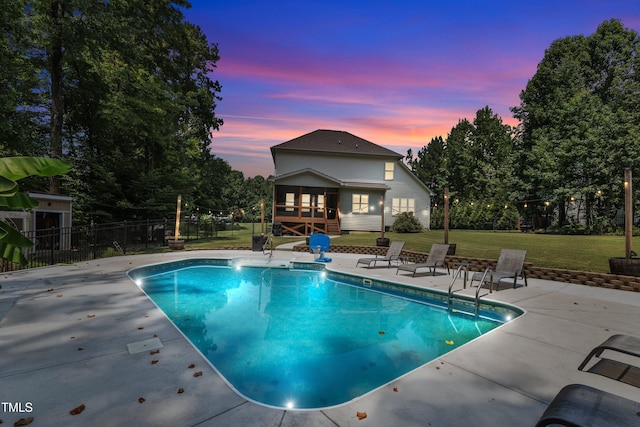1725 River Club Way, Franklinton, NC 27525 - view of pool with a patio and a sunroom