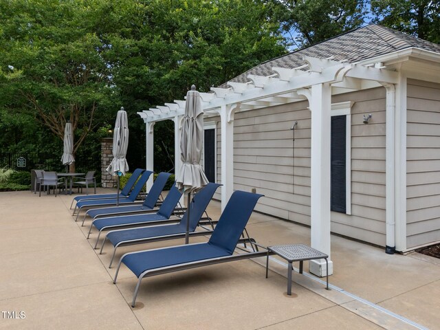 5005 Clyden Cv, Raleigh, NC 27612 - view of patio / terrace with a pergola