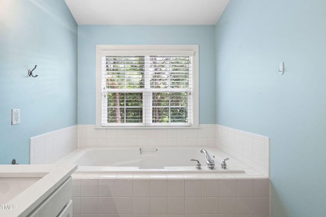 306 Kirkeenan Cir, Morrisville, NC 27560 - bathroom featuring a garden tub and vanity