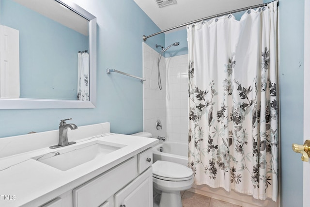 306 Kirkeenan Cir, Morrisville, NC 27560 - full bathroom featuring vanity, shower / bath combo, and tile patterned flooring