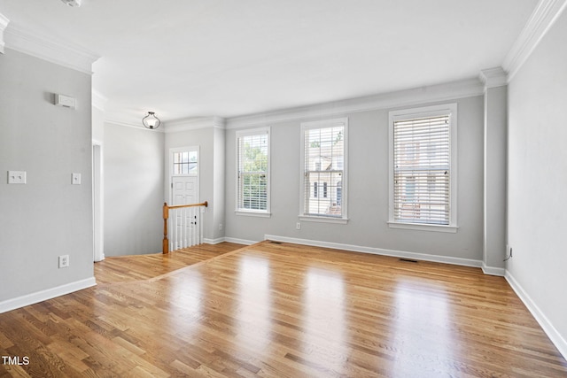 306 Kirkeenan Cir, Morrisville, NC 27560 - unfurnished room with crown molding and wood finished floors