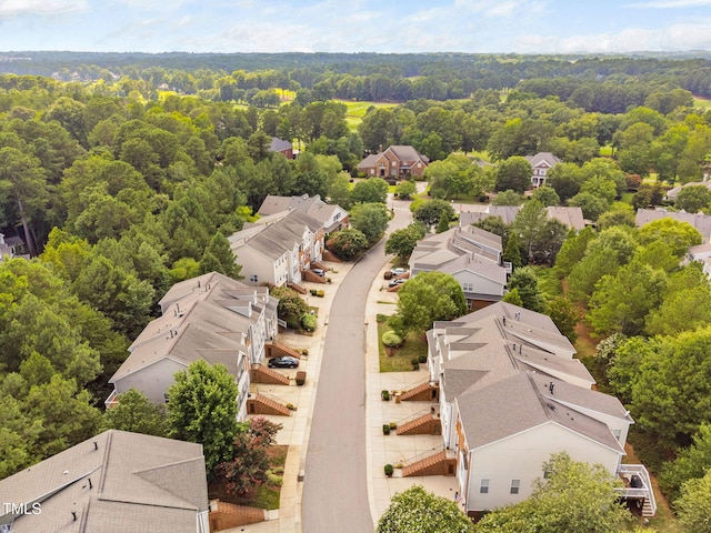 306 Kirkeenan Cir, Morrisville, NC 27560 - aerial perspective of suburban area with a heavily wooded area
