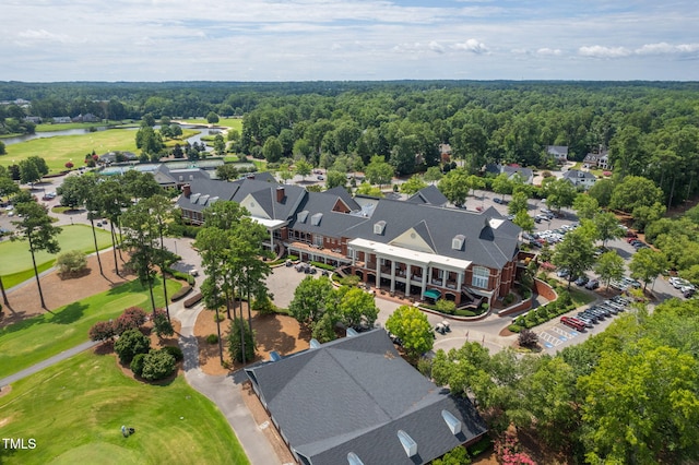 306 Kirkeenan Cir, Morrisville, NC 27560 - aerial view of residential area with a golf club and a nearby body of water