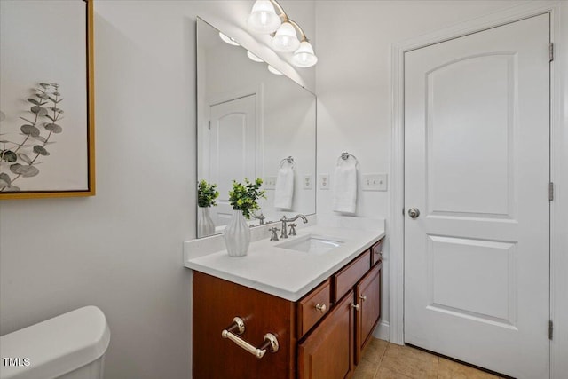 49 Brookridge Ct, Pittsboro, NC 27312 - bathroom with vanity and tile patterned flooring