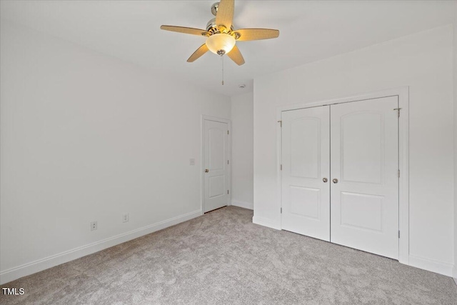 49 Brookridge Ct, Pittsboro, NC 27312 - unfurnished bedroom with carpet flooring, a closet, and a ceiling fan