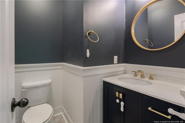 1234 Micahs Way N, Spring Lake, NC 28390 - bathroom with a wainscoted wall and vanity