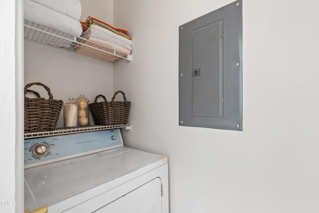 116 Northbrook Dr Unit 303, Raleigh, NC 27609 - laundry area featuring washer / dryer and electric panel