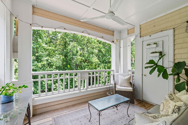 116 Northbrook Dr Unit 303, Raleigh, NC 27609 - wooden porch featuring ceiling fan