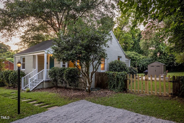 2331 Stevens Rd, Raleigh, NC 27610 - view of front of house with a storage unit