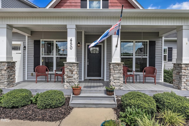 450 Cotton Mill Dr, Zebulon, NC 27597 - property entrance featuring covered porch