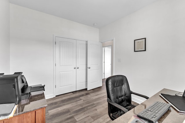 450 Cotton Mill Dr, Zebulon, NC 27597 - home office with wood finished floors and baseboards