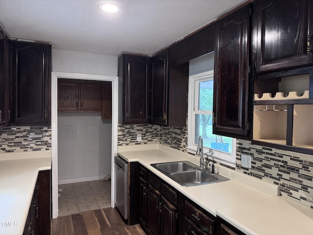 6740 Guess Rd, Hillsborough, NC 27278 - kitchen with tasteful backsplash, dishwasher, dark wood finished floors, and light countertops