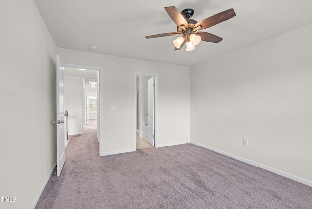 7817 Elmshire Way, Raleigh, NC 27616 - unfurnished bedroom featuring carpet flooring, ceiling fan, and ensuite bath