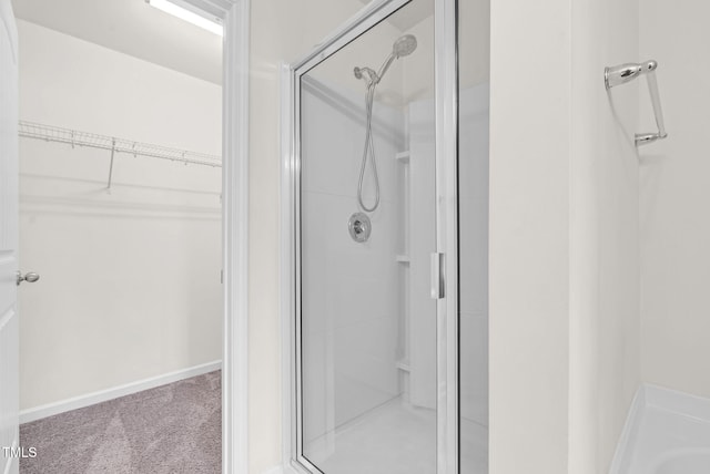 7817 Elmshire Way, Raleigh, NC 27616 - full bath with a spacious closet and a stall shower