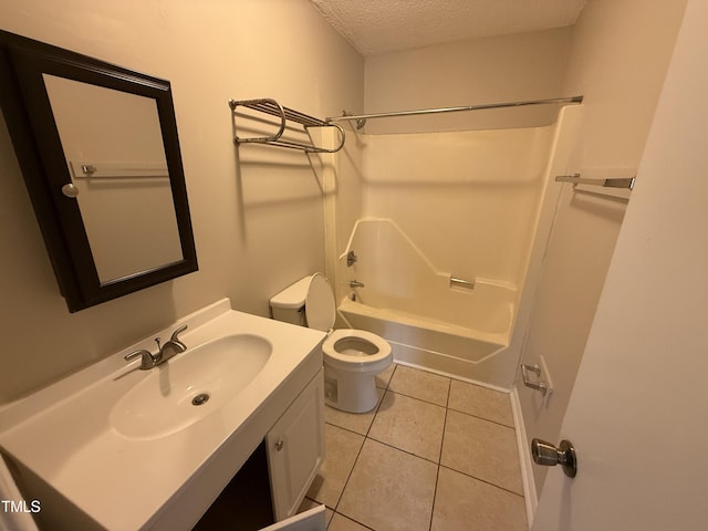 306 N Discovery St Unit A, B, C, D, Rocky Mount, NC 27801 - bathroom with a textured ceiling,  shower combination, vanity, and tile patterned floors