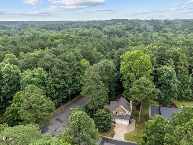 3 Fieldcrest Ct, Durham, NC 27713 - aerial overview of property's location with a heavily wooded area