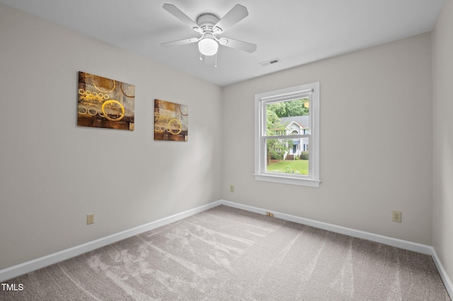 3 Fieldcrest Ct, Durham, NC 27713 - carpeted empty room featuring baseboards and a ceiling fan