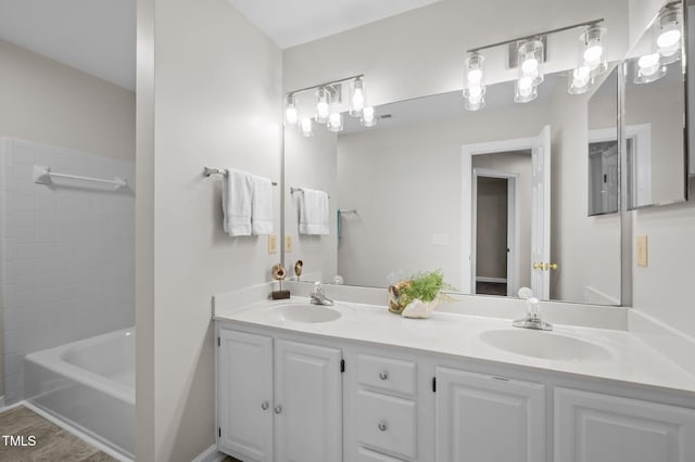 3 Fieldcrest Ct, Durham, NC 27713 - full bath with double vanity