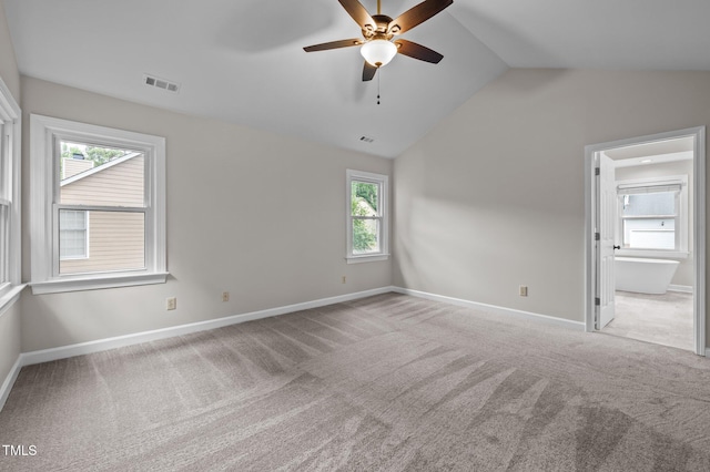 3 Fieldcrest Ct, Durham, NC 27713 - unfurnished bedroom with vaulted ceiling, carpet floors, and multiple windows