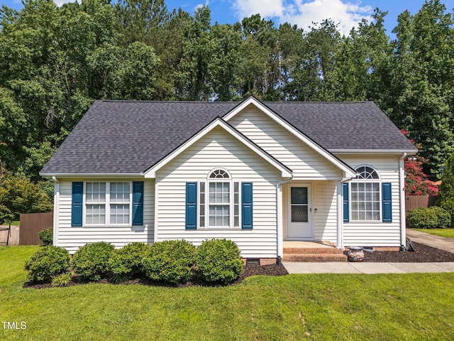 4812 Morecambe Way, Apex, NC 27539 - view of front facade with roof with shingles, crawl space, and a porch