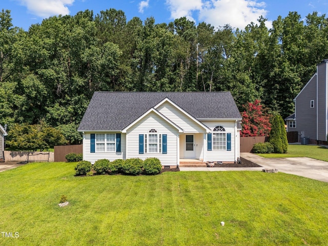 4812 Morecambe Way, Apex, NC 27539 - view of front of house with crawl space, covered porch, and roof with shingles
