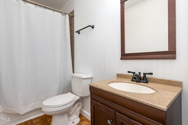 5807 Craig Rd, Durham, NC 27712 - bathroom with vanity and a shower with shower curtain