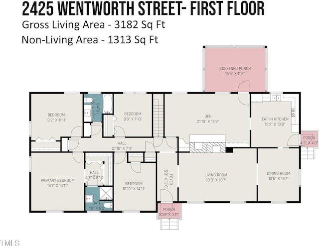 2425 Wentworth St, Raleigh, NC 27612 - view of room layout