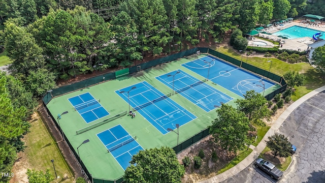 1401 Patterson Grove Rd, Apex, NC 27502 - bird's eye view of a pool area