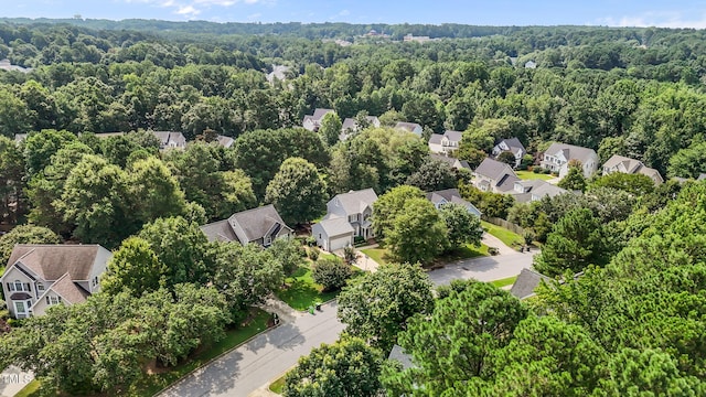 1401 Patterson Grove Rd, Apex, NC 27502 - aerial perspective of suburban area with a heavily wooded area