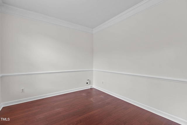 1401 Patterson Grove Rd, Apex, NC 27502 - spare room with hardwood / wood-style flooring and ornamental molding