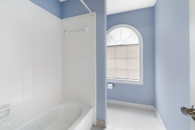 102 Glenmore Rd, Cary, NC 27519 - bathroom featuring tile patterned flooring, shower / bathtub combination, and plenty of natural light