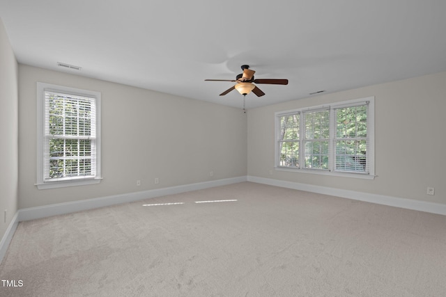 3005 Canopy Woods Dr, Apex, NC 27539 - spare room with ceiling fan and light carpet