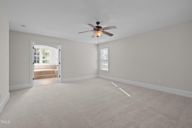3005 Canopy Woods Dr, Apex, NC 27539 - unfurnished room with light carpet, ceiling fan, and a smoke detector