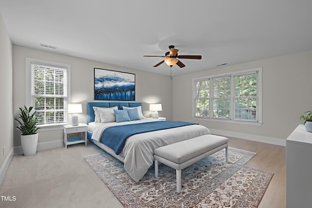 3005 Canopy Woods Dr, Apex, NC 27539 - bedroom with multiple windows and ceiling fan