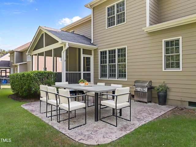 3005 Canopy Woods Dr, Apex, NC 27539 - view of patio with a grill and outdoor dining area