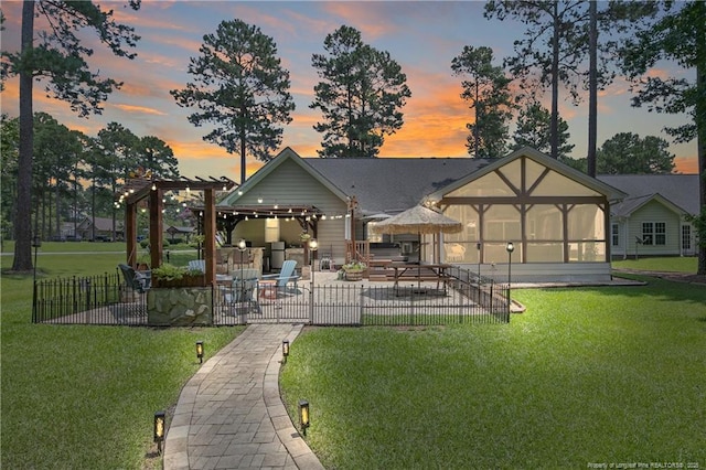 72 Orchard Falls Dr, Spring Lake, NC 28390 - back of property with a patio