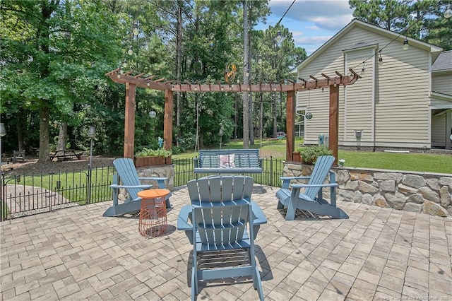 72 Orchard Falls Dr, Spring Lake, NC 28390 - view of patio / terrace with a pergola