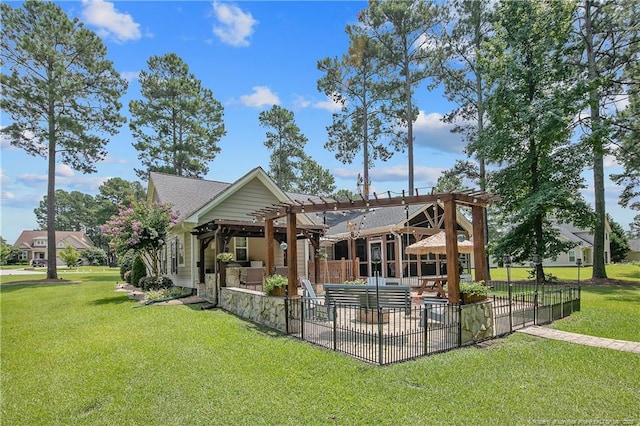 72 Orchard Falls Dr, Spring Lake, NC 28390 - view of home's community with a pergola and a patio area