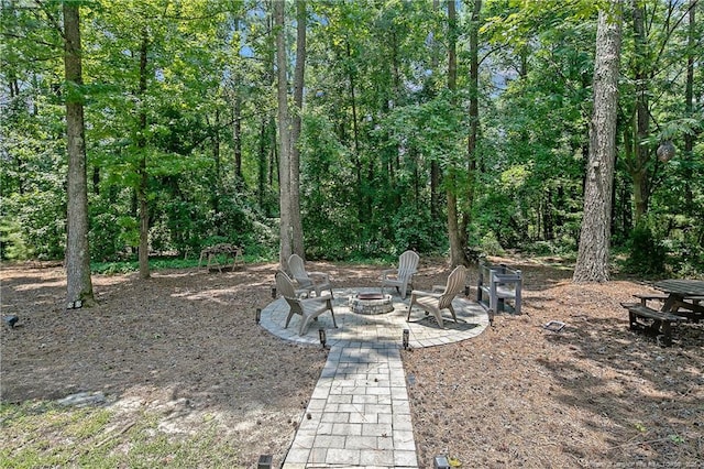72 Orchard Falls Dr, Spring Lake, NC 28390 - view of yard with a fire pit