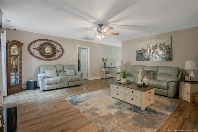 72 Orchard Falls Dr, Spring Lake, NC 28390 - living area with ceiling fan and wood finished floors
