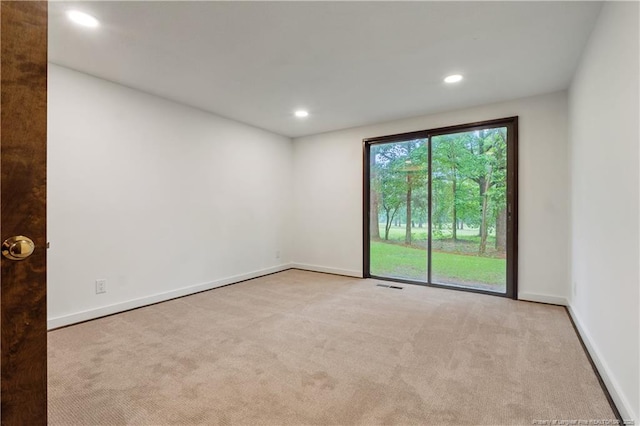 916 Rays Bridge Rd, Whispering Pines, NC 28327 - carpeted spare room featuring recessed lighting and baseboards