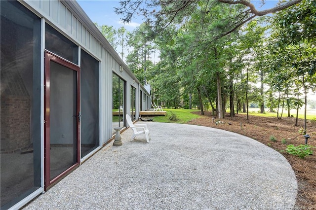 916 Rays Bridge Rd, Whispering Pines, NC 28327 - view of patio with a sunroom