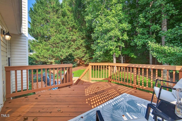 1004 Scotsburg Trl, Hillsborough, NC 27278 - view of wooden terrace