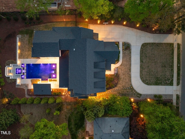 1616 Hunting Ridge Rd, Raleigh, NC 27615 - aerial view at night