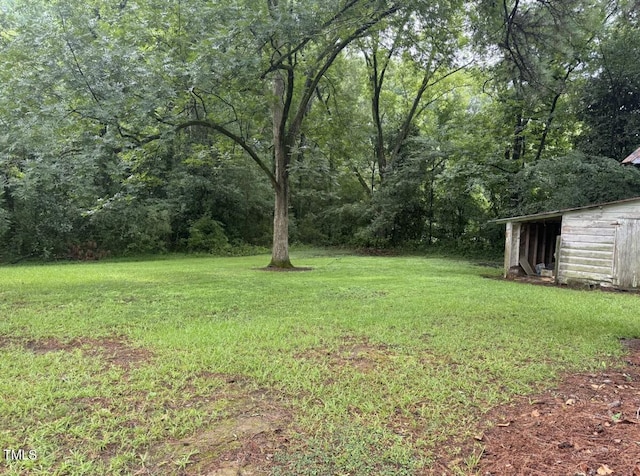 220 E Branch St, Spring Hope, NC 27882 - view of green lawn featuring an outdoor structure