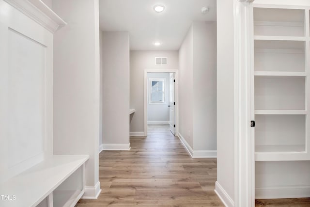 134 Cherrybirch Ln, Zebulon, NC 27597 - mudroom with light wood-style floors and recessed lighting